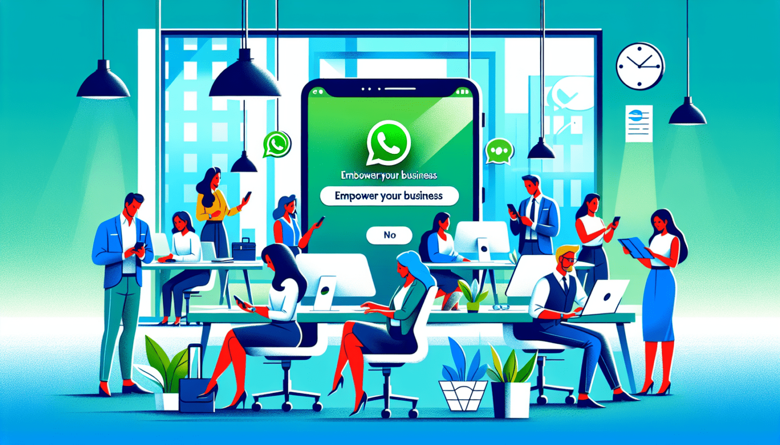 Ilustração profissional: Impulsione Seu Negócio com WhatsApp Business no PC